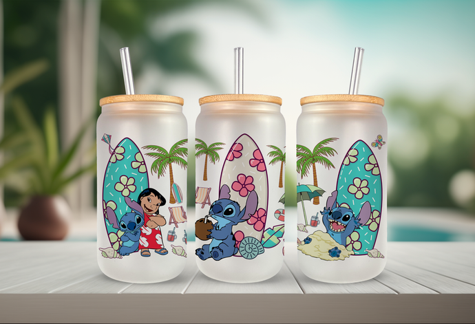 626 Surf Friends Frosted 16 oz Glass Can