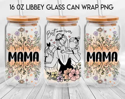 Girl Mama Frosted 16 oz Glass Can