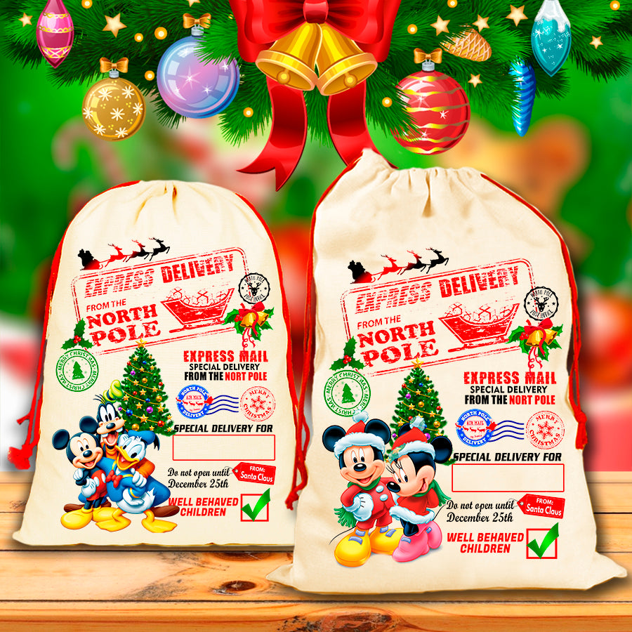 Personalized Santa Sacks- MOUSE AND FRIENDS