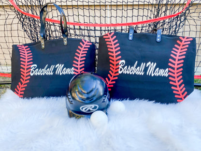 Baseball Tote Bag W/Personalization